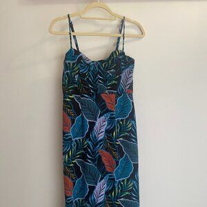 Hutch Leaf-Patterned Midi Dress